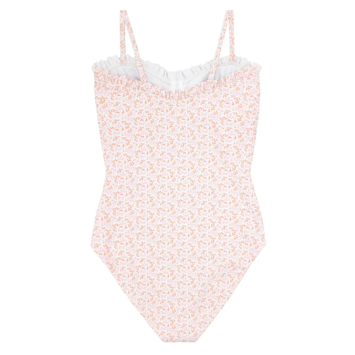 minnow Women's Ruffle Edged One Piece Calypso Coral Botanic Clearance