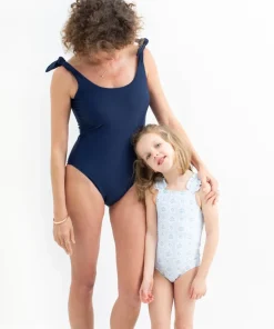 minnow Women's Tie Knot One Piece Navy Discount