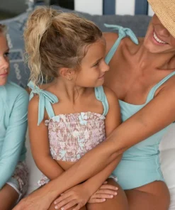 minnow Women's Tie Knot One Piece Azul Fashion