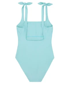 minnow Women's Tie Knot One Piece Azul Fashion